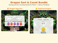 Dragon Sort & Count Bundle - Sorting & Coin Counting Games PreK-2 + 3 Printables