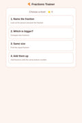 Fractions Trainer + 3 Freebies
