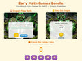 Early Math Games Bundle - Counting & Coins Games for PreK-2 + Dragon Printables