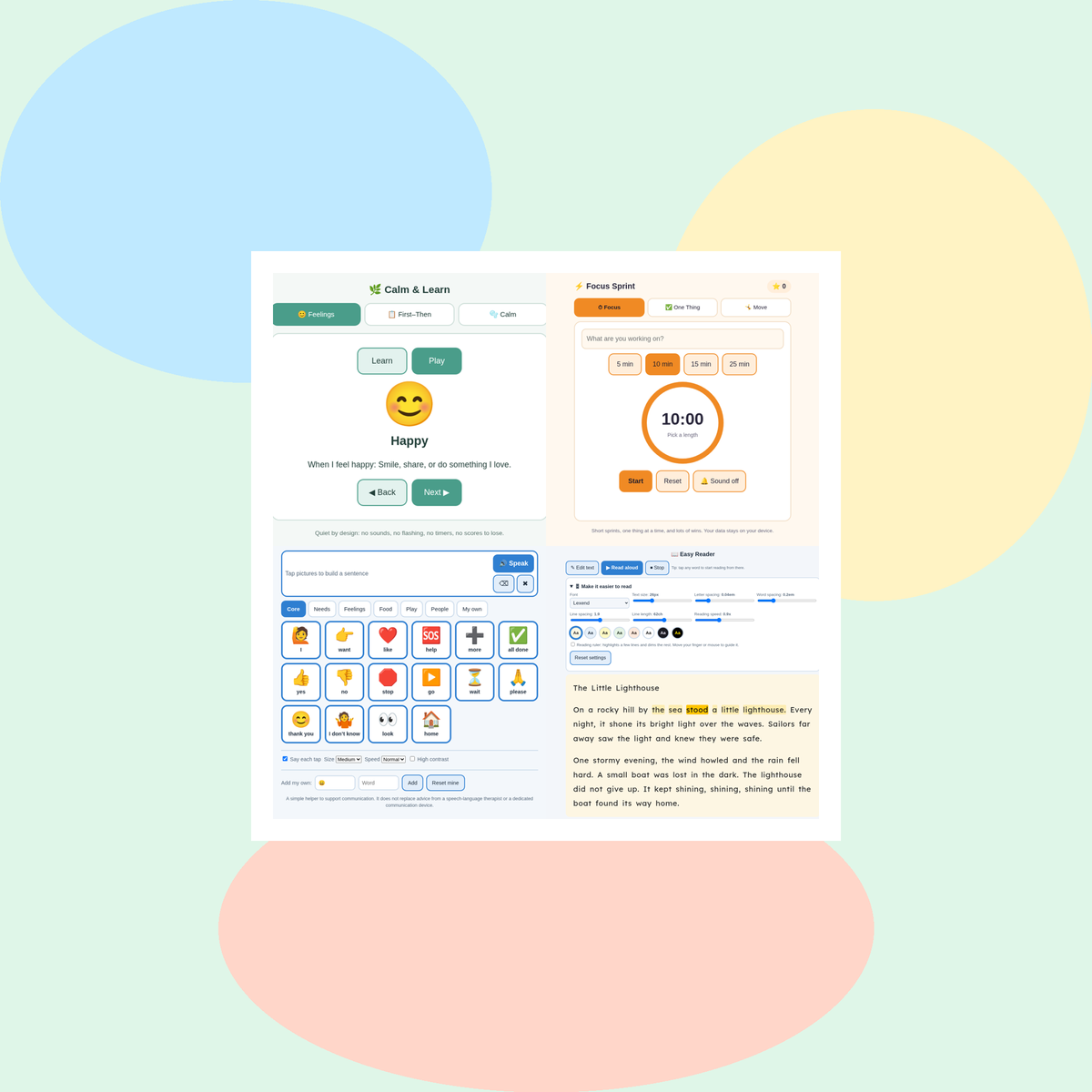 Special Needs Learning Bundle: 10 Calm Tools for Autism, ADHD & Communication + Coloring Book