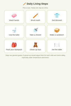 Daily Living Steps + 3 Freebies