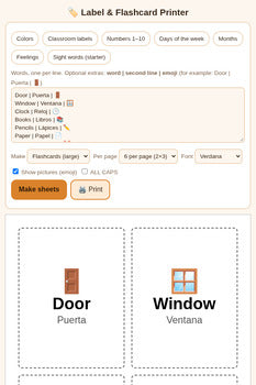 Label & Flashcard Printer + 3 Freebies