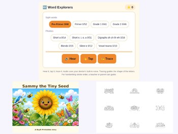 Early Reader Bundle - Sight Words & Phonics Tool, Picture Book + Coloring Book