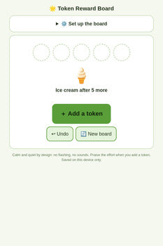 Token Reward Board: Earn Tokens Toward a Reward + 3 Freebies