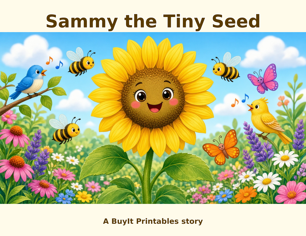 Sammy the Tiny Seed - Illustrated Picture Book About Growing & Patience