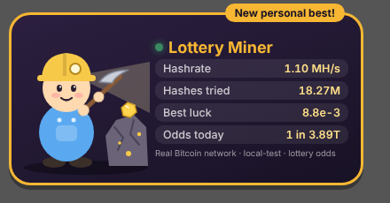 Lottery Miner: a real Bitcoin miner, honestly labeled
